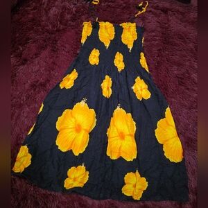 Black and Yellow Floral Dress